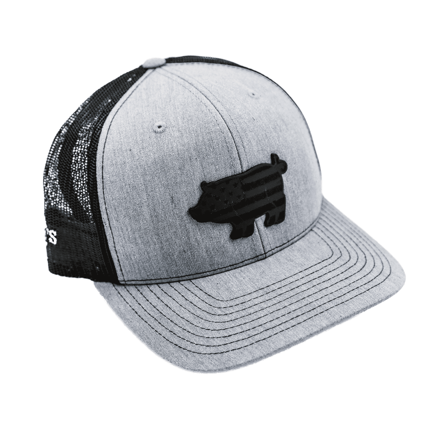 American Pig Hat - Grey and Black
