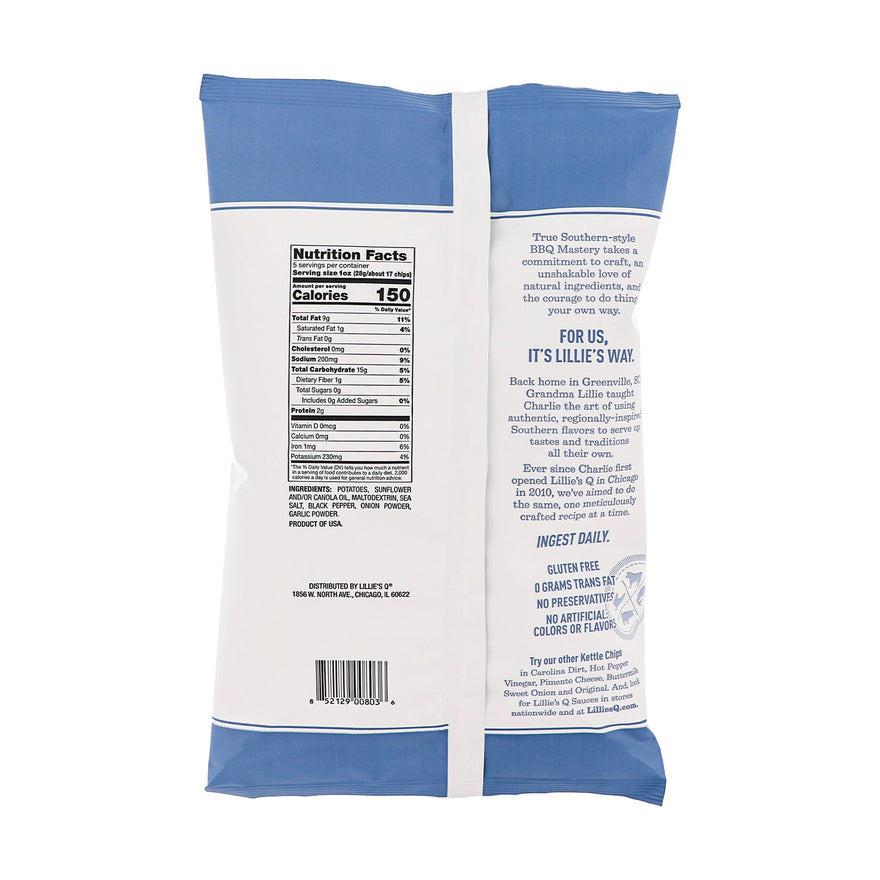 Salt and Pepper Kettle Chips Lillie's Q